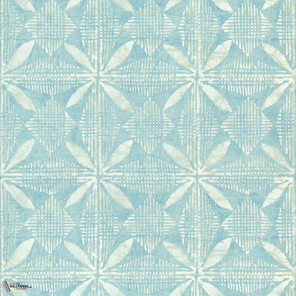 Tortuga batik wallpaper-Thibaut-Turquoise-Roll-Selected Wallpapers-Interiors