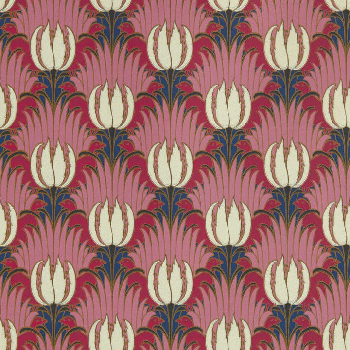 Tulip and Bird-behang-tapete-wallpaper-Morris & Co-Amaranth & Blush-Rol-Selected-Wallpapers-Interiors