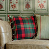 Tyrolean Plaid Kussen-Mind the Gap-Green/Red-50 x 50 cm-Selected Interiors
