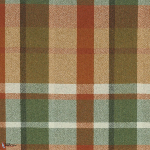 Vanoise stof-Casamance-Orange brule vert irlandais-Meter (M1)-Selected-Wallpapers-Interiors