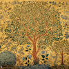 Varanasi Tree wallpaper-Coordonné-Mustard-Non Woven-M2-Selected Wallpapers-Interiors
