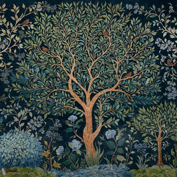 Varanasi Tree wallpaper-Coordonné-Onyx-Non Woven-M2-Selected Wallpapers-Interiors