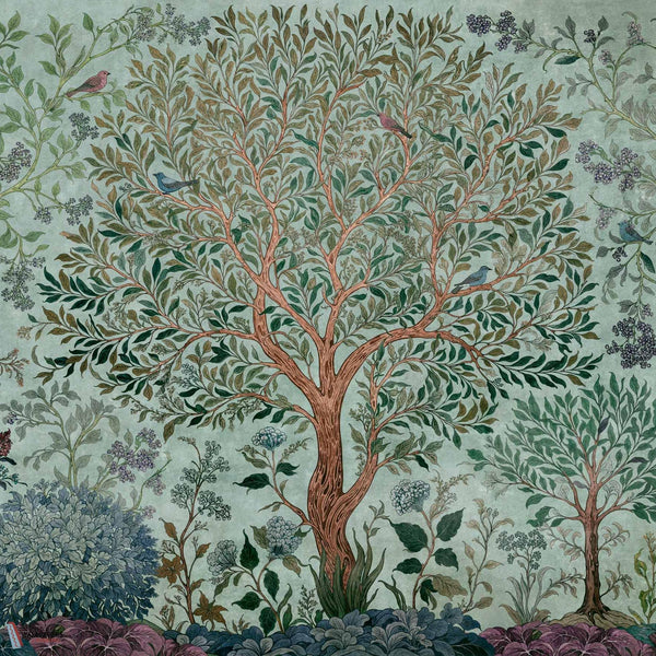 Varanasi Tree wallpaper-Coordonné-Sapphire-Non Woven-M2-Selected Wallpapers-Interiors