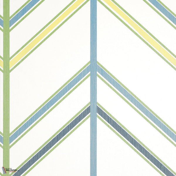Ventura wallpaper-Thibaut-Blue and Green-Roll-Selected Wallpapers-Interiors