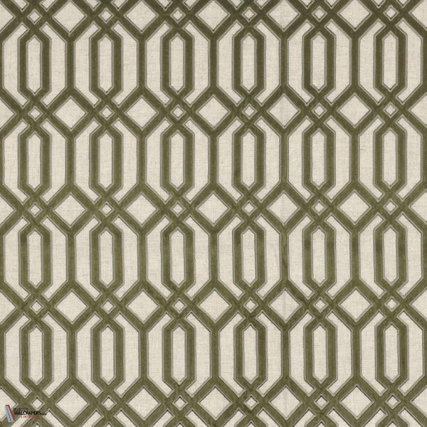 Vibrations stof-Casamance-Vert-Meter (M1)-Selected Wallpapers-Interiors