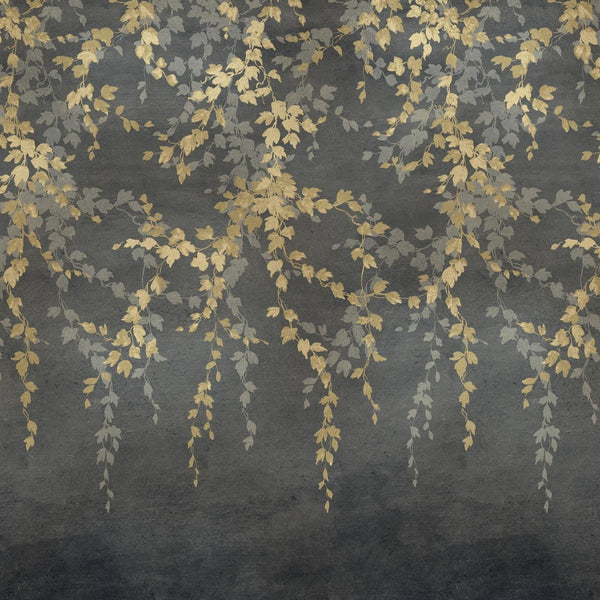 Vine Shadow wallpaper-Coordonne-Gold-Metallics-M2-Selected Wallpapers-Interiors