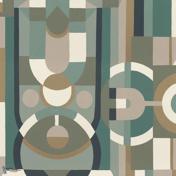 Vitrail-Casamance-wallpaper-Celadon/Kaki-Roll-Selected Wallpapers