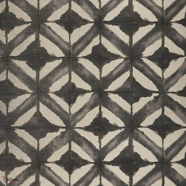 Water Blocks wallpaper-Thibaut-Black-Roll-Selected Wallpapers-Interiors