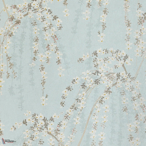 Weeping Blossom wallpaper-Thibaut-Blue-Roll-Selected Wallpapers-Interiors