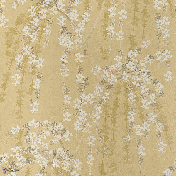 Weeping Blossom wallpaper-Thibaut-Gold-Roll-Selected Wallpapers-Interiors