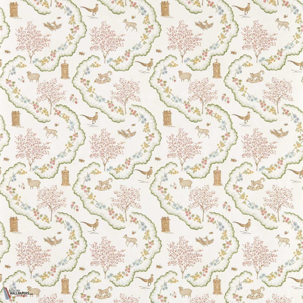 Wildflower meadow behang-Sanderson-Pearl-Rol-Selected Wallpapers-Interiors