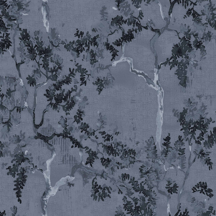 Willow Poem-Coordonne-behang-tapete-wallpaper-Navy-Non Woven-Selected-Wallpapers-Interiors