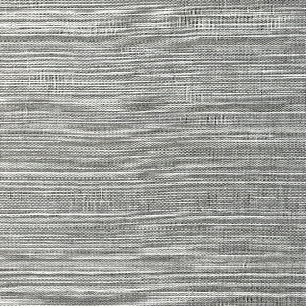 Windward Sisal-Thibaut-Steel-Roll-Selected-Wallpapers-Interiors