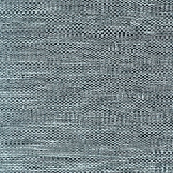Windward Sisal-Thibaut-Dusty Teal-Roll-Selected-Wallpapers-Interiors