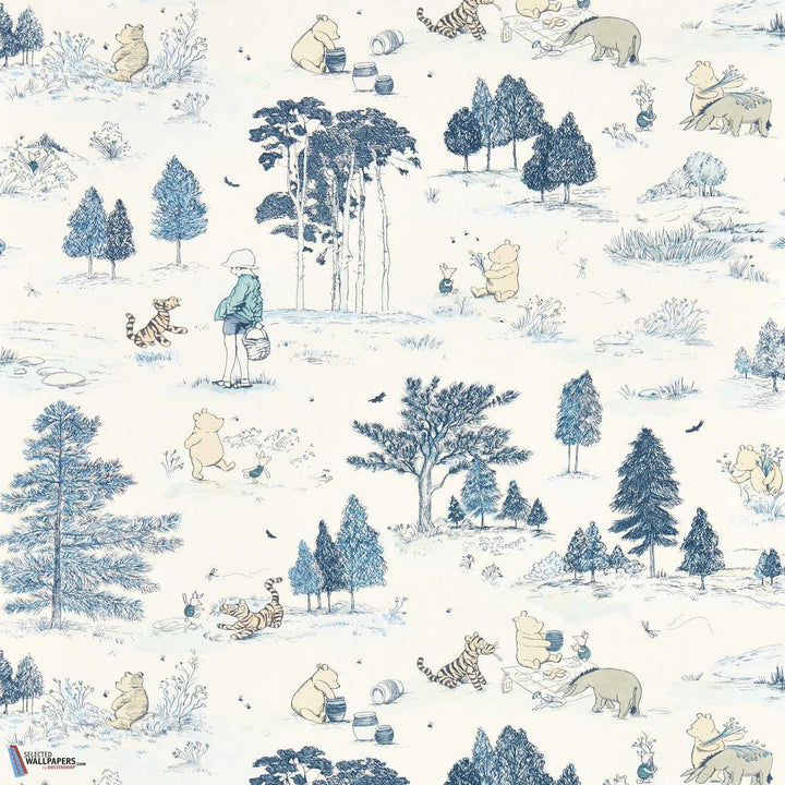 Winnie The Pooh-behang-Tapete-Sanderson-Bonbon Blue-Rol-217281-Selected Wallpapers