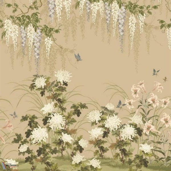 Wisteria Bloom wallpaper-1838 wallcoverings-Alabaster-Set-Selected Wallpapers-Interiors