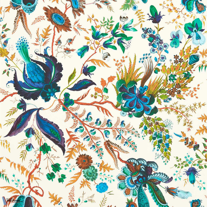 Wonderland Floral-Behang-Tapete-Harlequin-Lapis/Emerald/Carnelian-Rol-113067-Selected Wallpapers