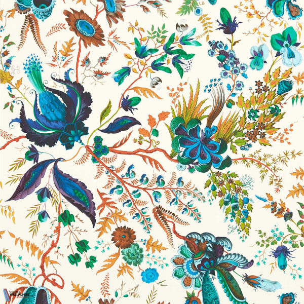 Wonderland Floral-Behang-Harlequin-Lapis/Emerald/Carnelian-Rol-113067-Selected Wallpapers