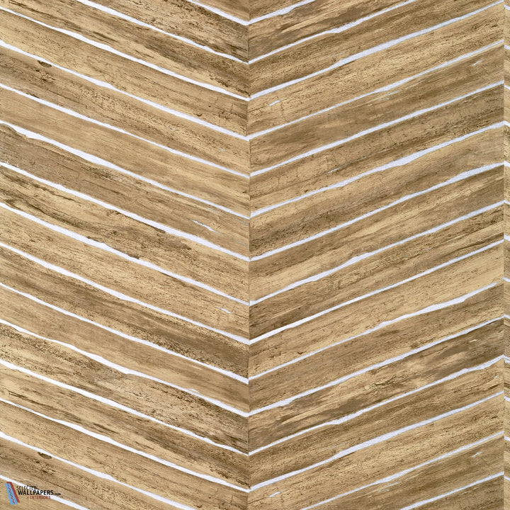 Wood Herringbone-Thibaut-Natural on Metallic Silver-Rol-Selected-Wallpapers-Interiors