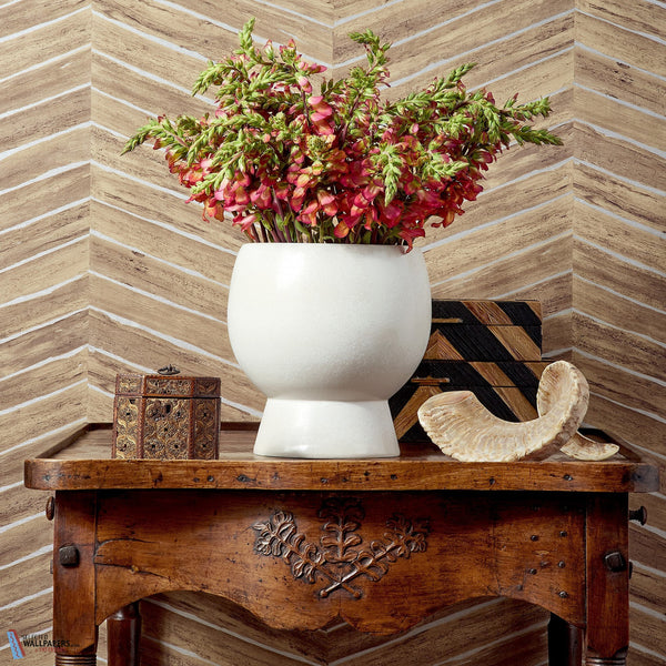 Wood Herringbone-Thibaut-Selected-Wallpapers-Interiors