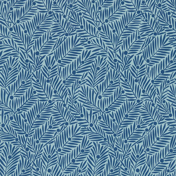 Yew & Aril-wallpaper-Morris & Co-Indigo-Roll-Selected-Wallpapers-Interiors