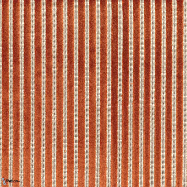 Zebu stof-Casamance-fabric-Orange Brule-Meter (M1)-Selected-Wallpapers-Interiors