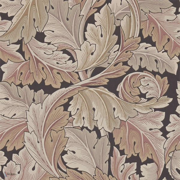 Acanthus wallpaper in Terracotta van Morris & Co