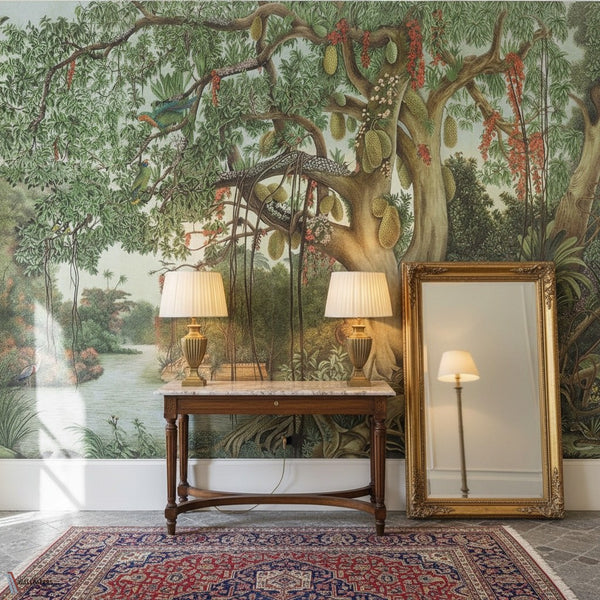 Amazonia wallpaper by Iksel — styled in a classic interior