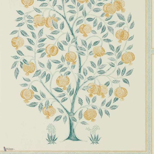 Anaar Tree behang in Grey/Woad van Sanderson