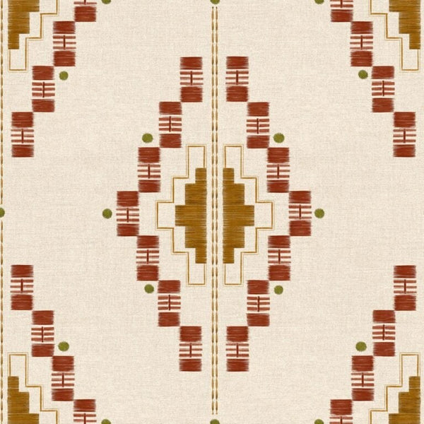 Andes wallpaper in Terracotta by Coordonne