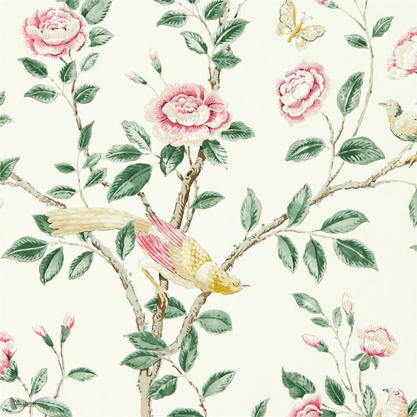 Andhara behang in Rose/Cream van Sanderson