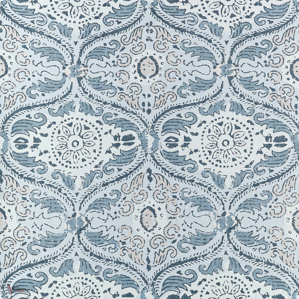 Cecilia behang in Spa Blue van Anna French