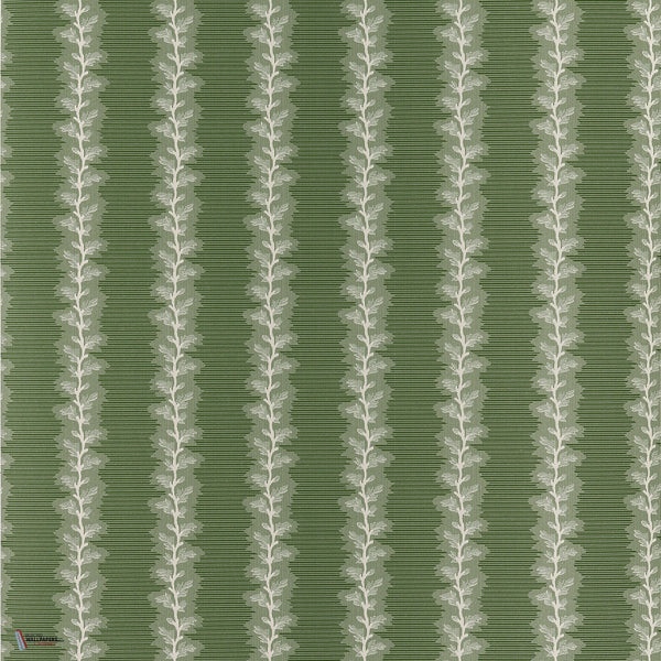 French Stripe wallpaper in Green by Anna French