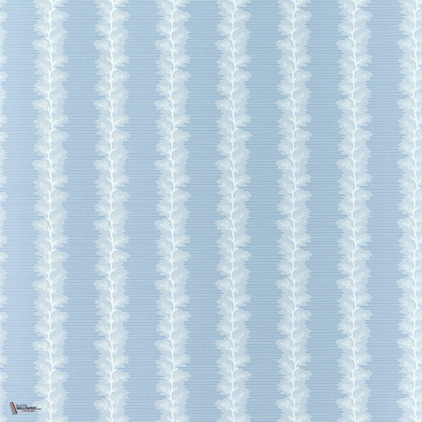 French Stripe wallpaper in Spa Blue by Anna French