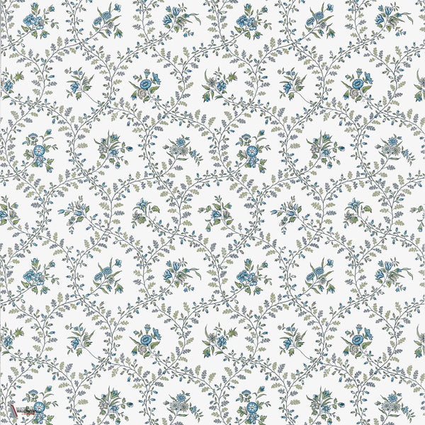 Juliette Trail behang in Blue and Green van Anna French