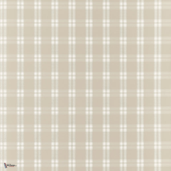 Payton Check behang in Beige van Anna French
