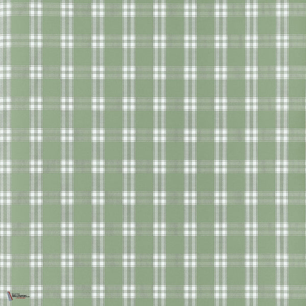 Payton Check wallpaper in Green by Anna French