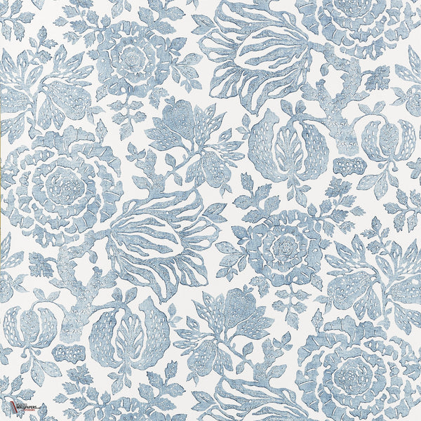 Sigourney Tapete in Blue von Anna French