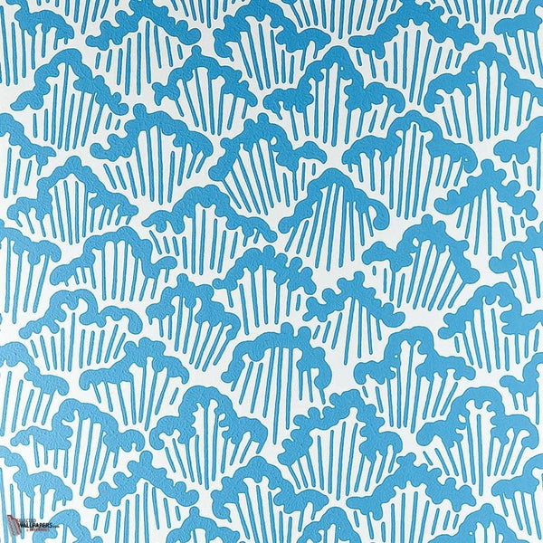 Aranami behang in Pavilion Blue van Farrow & Ball