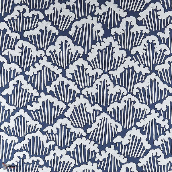 Aranami behang in Stiffkey Blue van Farrow & Ball