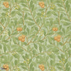 Arbutus wallpaper in Green/Terracotta van Morris & Co