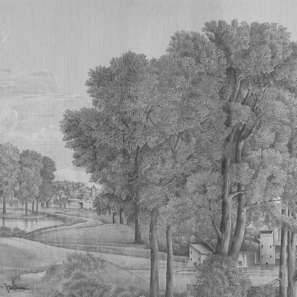 Arcadia behang van Iksel — Grey Tones, detail