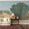 Arcadia papel pintado de Iksel — sfeerbeeld in een klassiek interieur