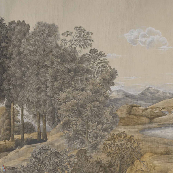Arcadian Promenade wallpaper by Iksel — Sepia Tones, detail