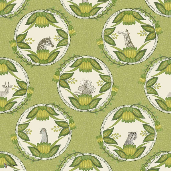 Ardmore Cameos behang in Olive Green van Cole & Son