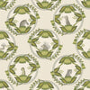 Ardmore Cameos behang in Olive Green on Stone van Cole & Son
