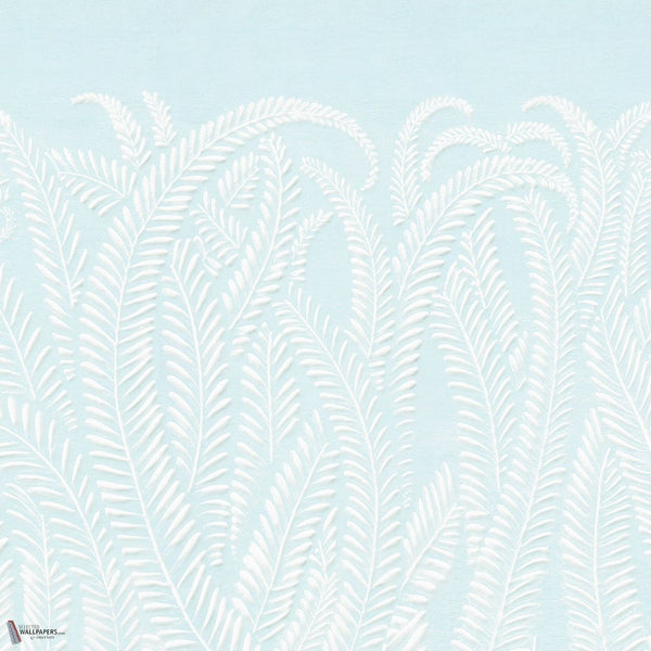 Art Deco Fern wallpaper by Iksel — Ice Blue, detail