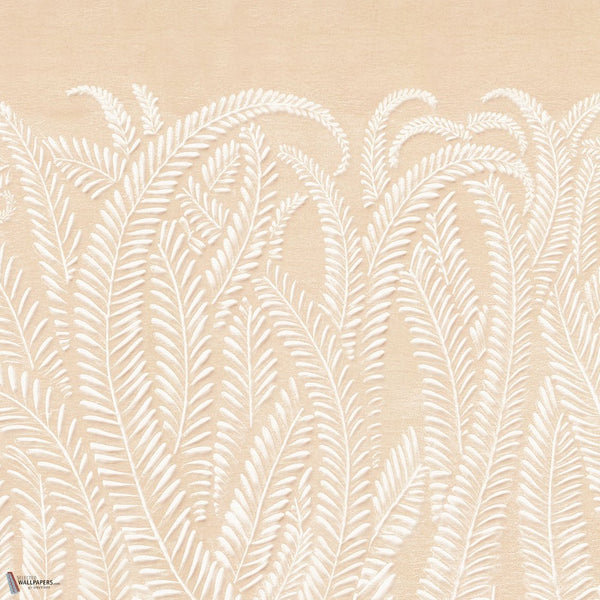 Art Deco Fern wallpaper by Iksel — Peach, detail