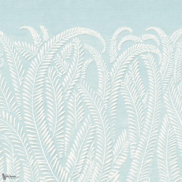 Art Deco Fern wallpaper by Iksel — SeaFoam, detail