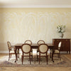 Art Deco Fern wallpaper by Iksel — styled in a classic interior